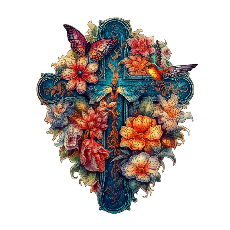 Floral Grace Wooden Jigsaw Puzzle