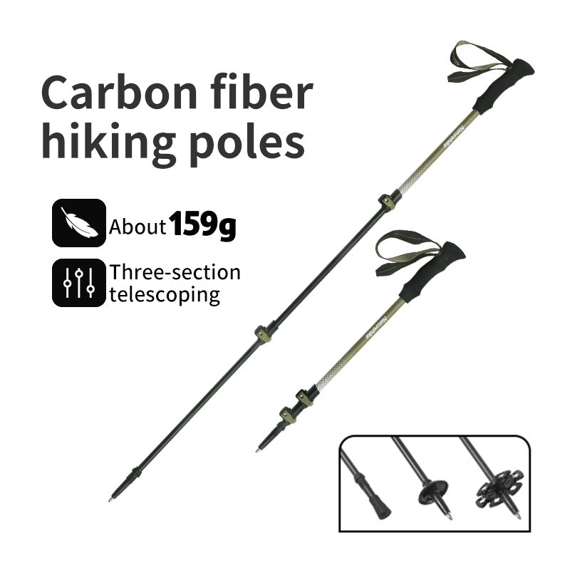 First Snow EXT1 - 3-Section Carbon Fiber Trekking Pole